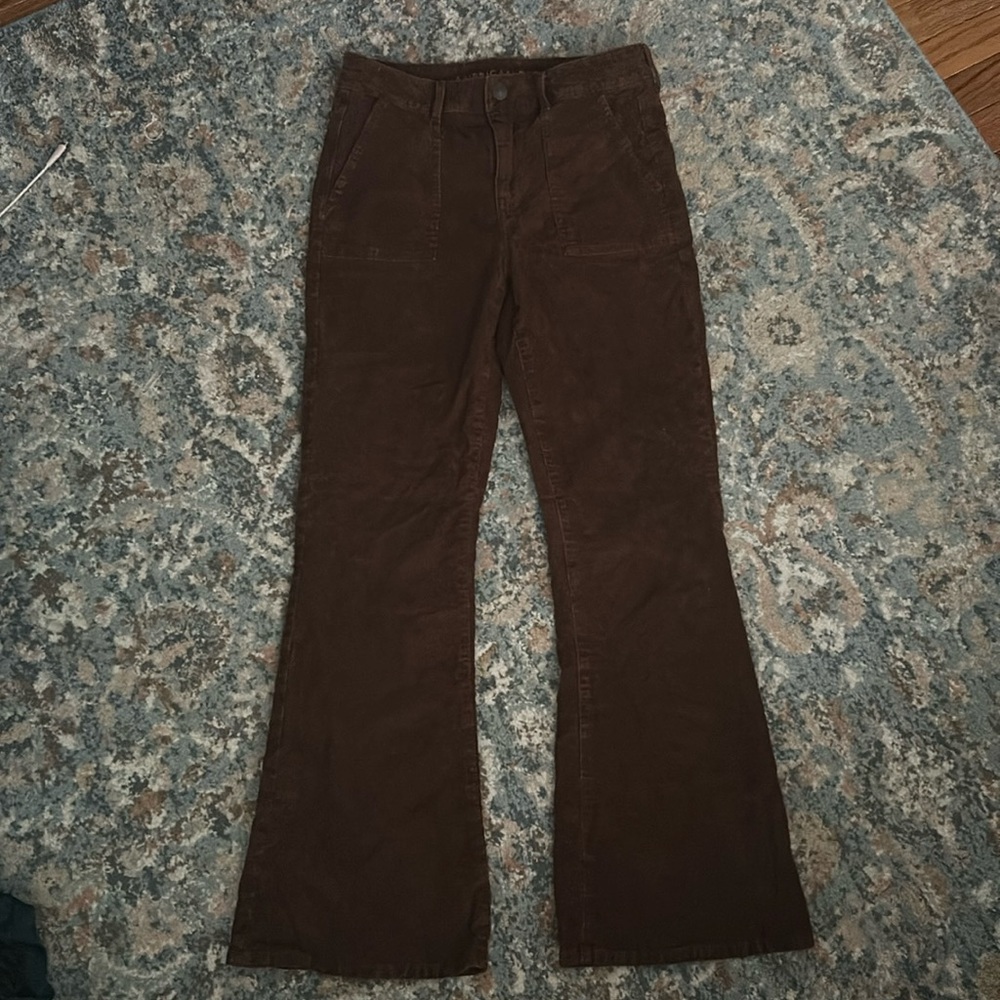 American Eagle Flare Brown Corduroy